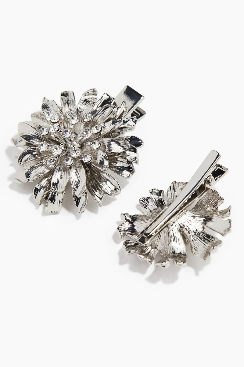 H&M 2-pack flower hair clips