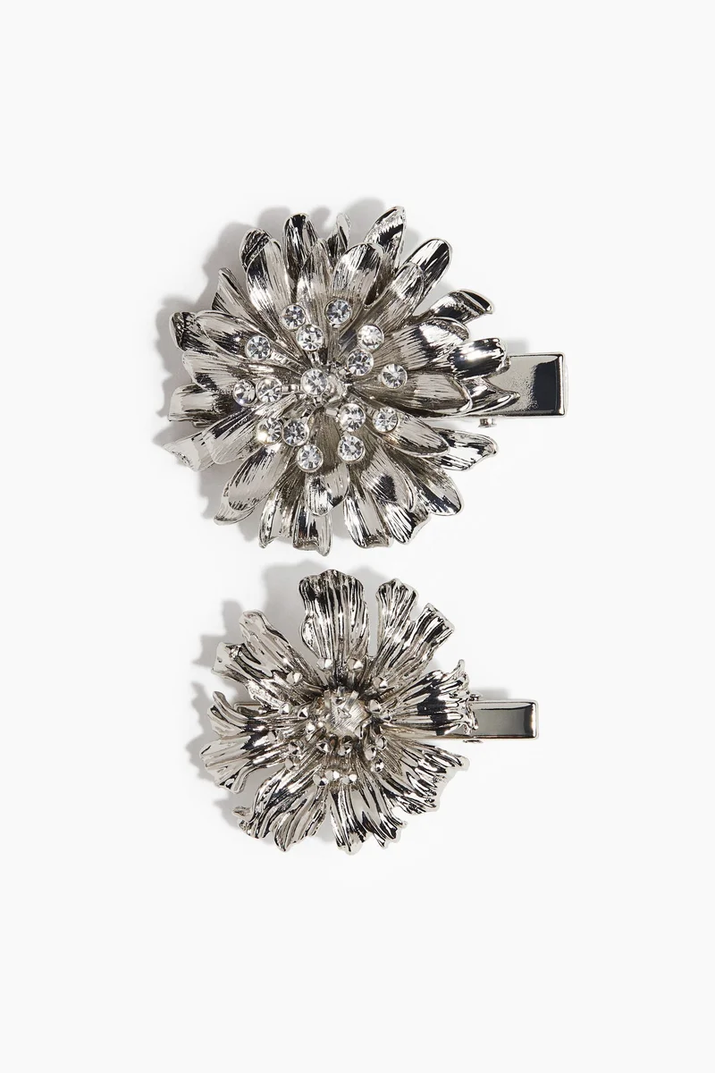H&M 2-pack flower hair clips