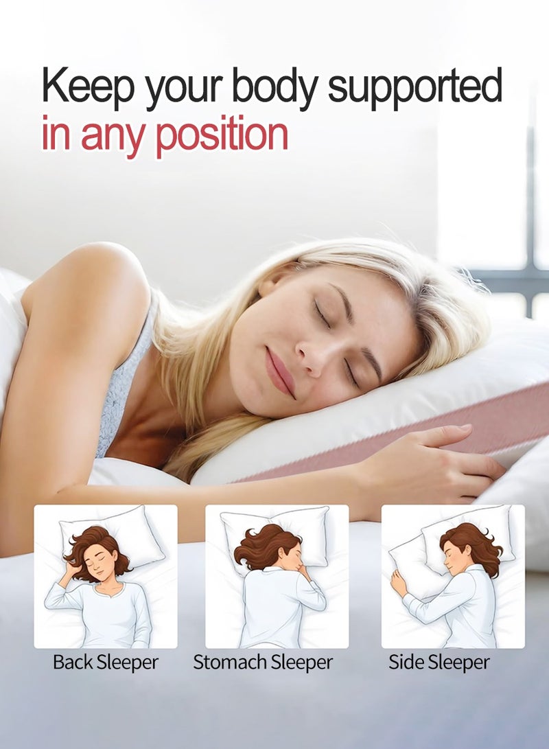 BEIRUI 1pcs Embroidered Camel Protein Pillow, Home Neck Care Medium and High Fiber Pillow Covers, Neck Care and Sleep Aid, Filled with Ultra Soft Microfiber Hotel Quality Side and Back Sleeper Pillow - Support Sleep Pillow 48*74cm - Image 2