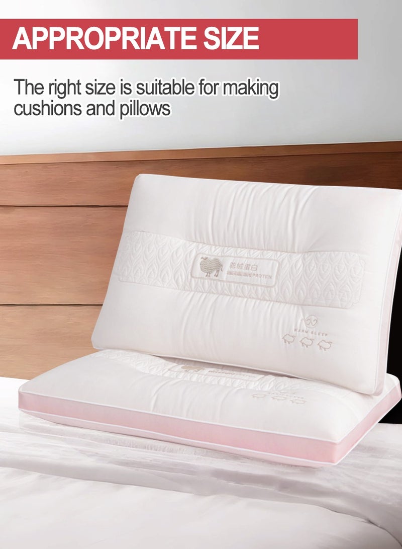 BEIRUI 1pcs Embroidered Camel Protein Pillow, Home Neck Care Medium and High Fiber Pillow Covers, Neck Care and Sleep Aid, Filled with Ultra Soft Microfiber Hotel Quality Side and Back Sleeper Pillow - Support Sleep Pillow 48*74cm - Image 5