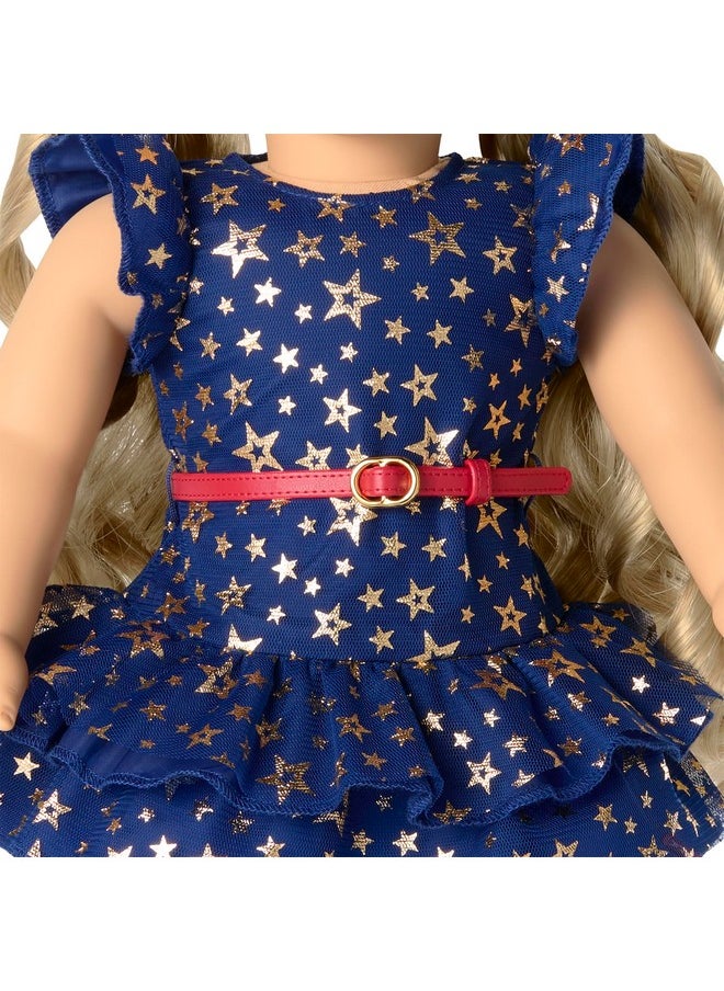 American Girl - American Girl Team AG Navy Dress Set 18 inch Doll Clothes with Hat and Boots, Red, White, and Blue, 5 pcs, Ages 6+ - Image 1