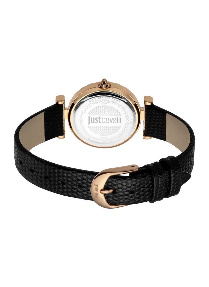 Just Cavalli - Women's Analog Round Shape Leather Wrist Watch JC1L213L0035 - 32 Mm - Image 1