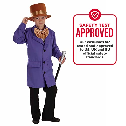 fun shack Chocolate Factory Owner Costume Kids, Chocolate Factory Worker Costume, Boys Halloween Costumes, Medium - Image 4