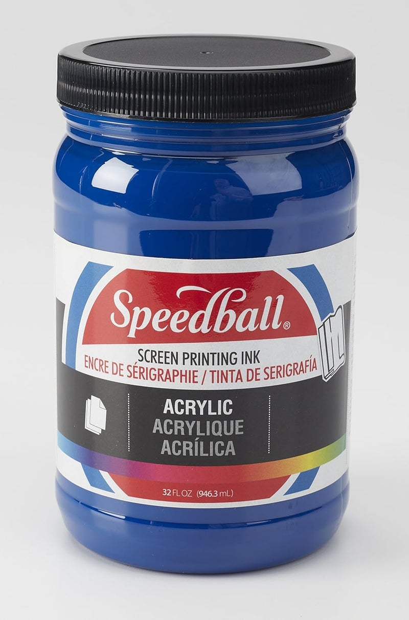 Speedball Acrylic Screen Printing Ink, 32-Ounce, Process Cyan