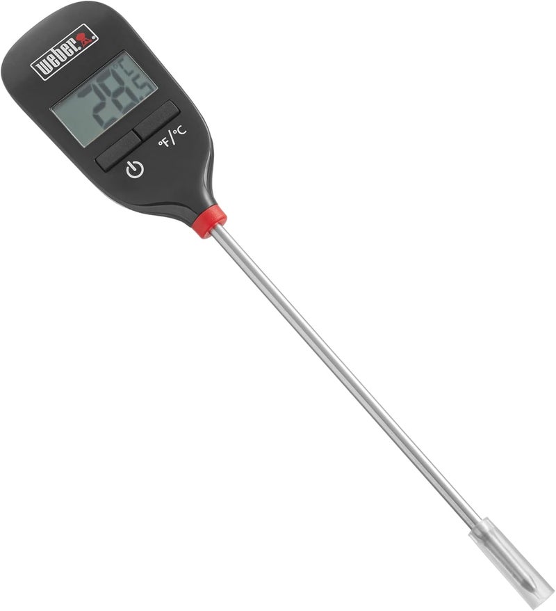Weber - Barbecue grilling Instant-Read Thermometer, Fast accurate readings in Celsius or Fahrenheit, 0.8cm Height x 3.3cm Width x 20.5cm Depth - Image 1