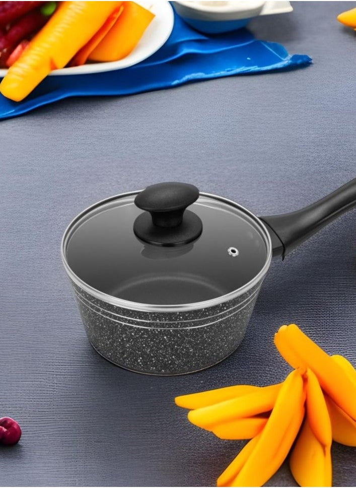 Auroware Auroware 18 Piece Non Stick Cookware Set Induction Bottom PFOA Free Frying pan Wok Pan Sauce Pan Casserole with Lid Table mat Kitchen Utensils Knife  - Image 5