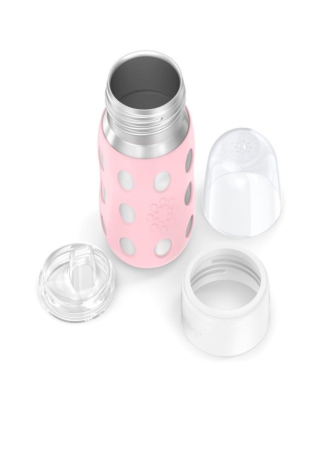 Lifefactory 8-Ounce Stainless-Steel Vacuum-Insulated Wide-Neck Baby Bottle with Sippy Nipple, Desert Rose (LS2251WDR4) - Image 4