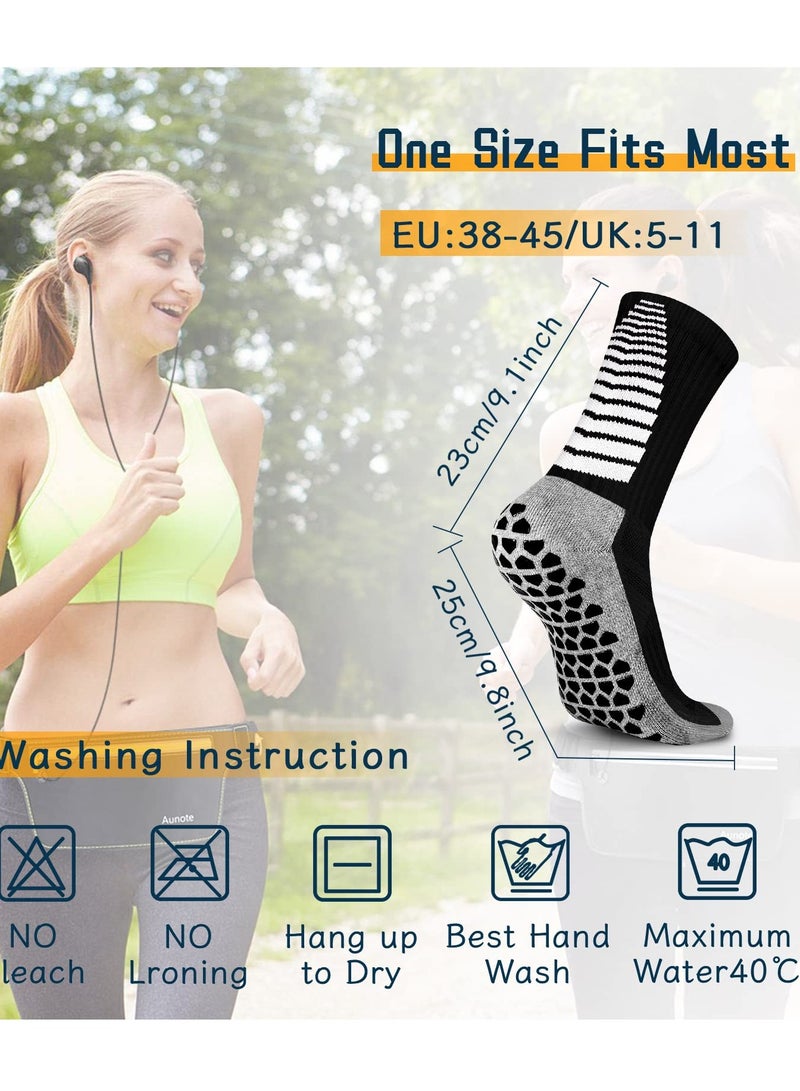 3 أزواج من جوارب كرة القدم الرياضية المضادة للانزلاق، جوارب تنفسية مضادة للبثور، جوارب ذات قبضة للرجال والنساء، جوارب مدرب غير قابلة للانزلاق، جوارب رياضية مبطنة لكرة القدم، كرة السلة، المشي، الجري، الرجبي - Image 5