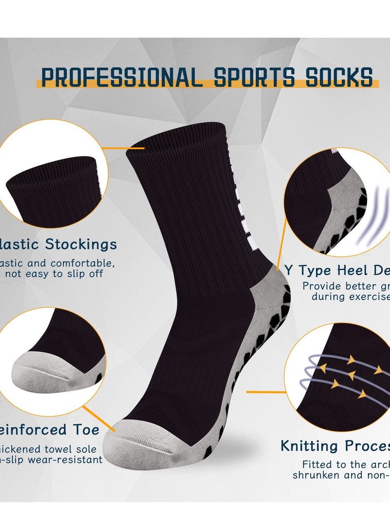 3 أزواج من جوارب كرة القدم الرياضية المضادة للانزلاق، جوارب تنفسية مضادة للبثور، جوارب ذات قبضة للرجال والنساء، جوارب مدرب غير قابلة للانزلاق، جوارب رياضية مبطنة لكرة القدم، كرة السلة، المشي، الجري، الرجبي - Image 2