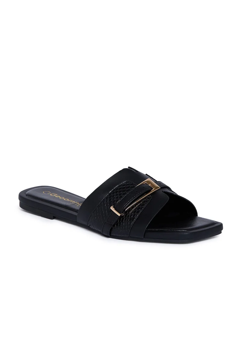 جيومني صنادل جيومني المسطحة للنساء – صنادل صيفية مريحة قابلة للارتداء اليومي، والمشي والسفر