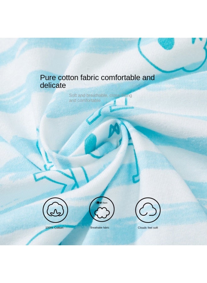 Top melon Boys' Cotton Cardigan】category A Pajamas, Spring And Autumn Antibacterial Casual Homewear, Long Sleeve Set For Toddlers And Older Children - Image 4