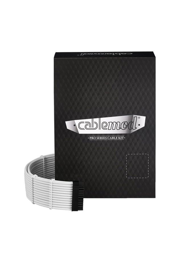 CableMod RT-Series Pro ModMesh Sleeved 12VHPWR StealthSense Dual Cable Kit for ASUS/Seasonic/Phanteks (White) - Image 1