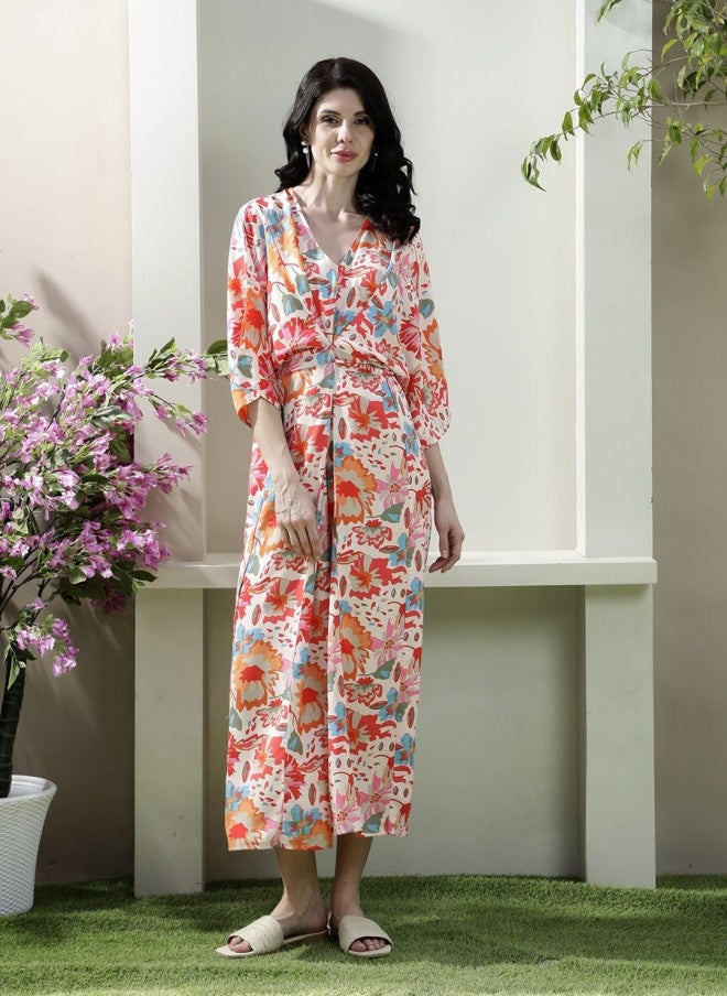 Athena فستان ميدي مزخرف بالأزهار للنساء - Image 5