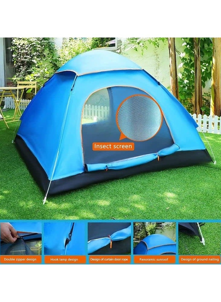 بلومنغ تايم خيمة منبثقة للتخييم مقاومة للماء تتسع لشخصين إلى 4 أشخاص - خيمة عائلية على شكل قبة للرياضات الخارجية والسفر والشاطئ والنزهة - Image 2