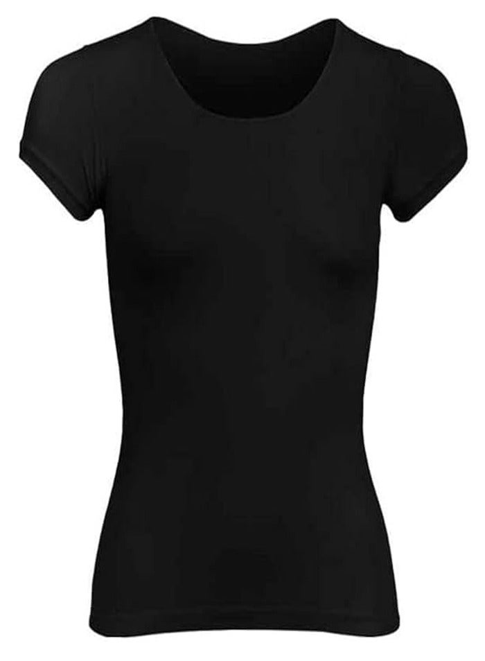 سيلفي بدي نص كم قطن سادة حريمي - Image 2