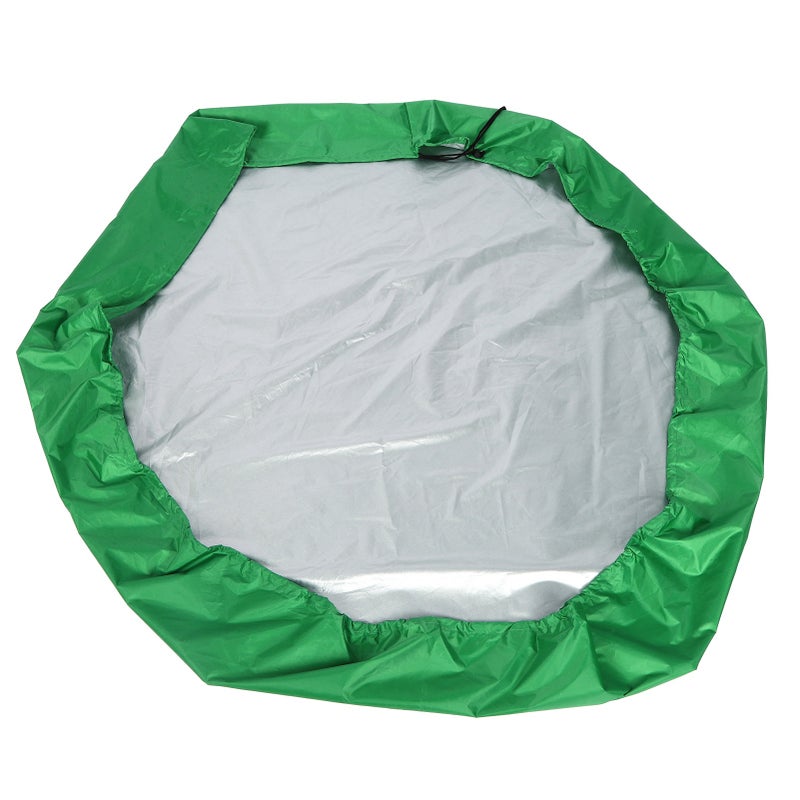 Sand Pit Cover: 190T Silver-Coated Polyester Taffeta, Durable Wear-Resistant Tear-Resistant - Hexagonal Sandbox Cover With Drawstring, Weather-Proof Sun-Proof Dust-Proof for Outdoor Year-Round Sandpit - Image 4