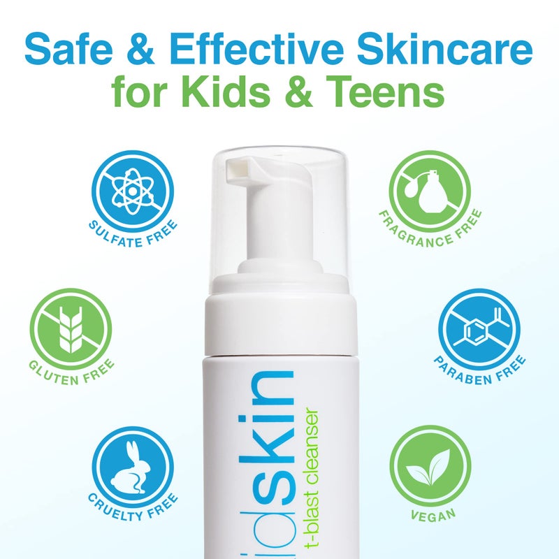 Kidskin T-Blast Facial Cleanser, Gentle Face Wash with Tea Tree Oil, Spot Skin Care for Kids and Teens, Non-Drying Natural Cleanser for Oily or Dry, Acne-Prone Skin, 150 ml 5.0 fl oz. - Image 5