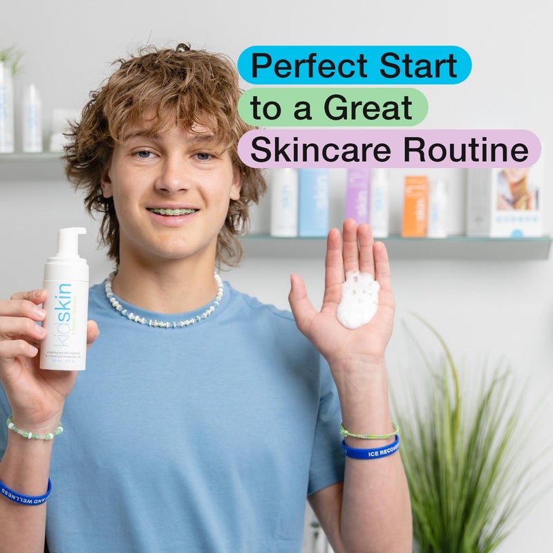 Kidskin T-Blast Facial Cleanser, Gentle Face Wash with Tea Tree Oil, Spot Skin Care for Kids and Teens, Non-Drying Natural Cleanser for Oily or Dry, Acne-Prone Skin, 150 ml 5.0 fl oz. - Image 2