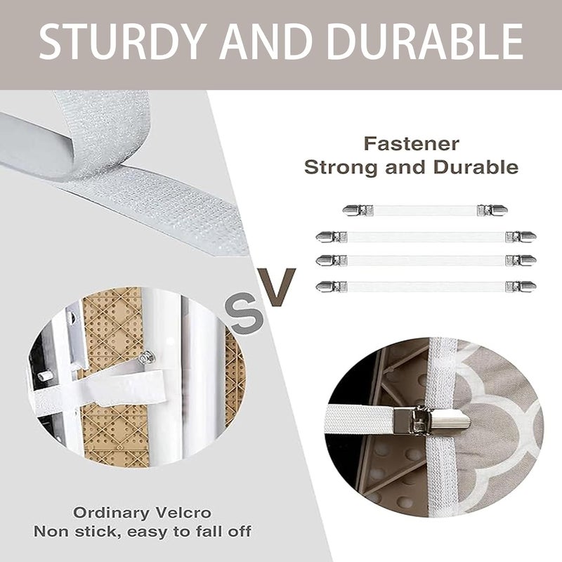 HIHIDAY Ironing Board Cover with 5mm Foam 4 Elastic Fasteners 110x30CM 100% Cotton Material, Thick foam Pad Heat Resistant Non Slip Foldable Design Durable stain Resistant iron table cover (110*30CM) - Image 4