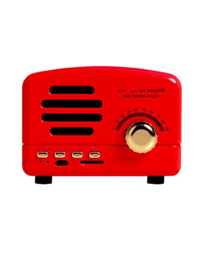 نيوترل مكبر صوت بلوتوث صغير رجعي صغير الحجم وسهل الحمل، مثالي للاستماع إلى الموسيقى والرد على المكالمات. مثالي لحفلات أعياد الميلاد والوجبات في الهواء الطلق والحفلات والمناسبات المماثلة. (أحمر) - Image 2