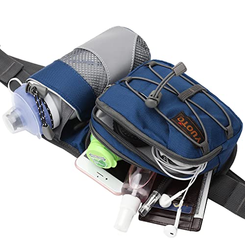 Yuoto Waist Pack with Water Bottle Holder for Running Walking Hiking Fanny Pack Hydration Belt - Image 3