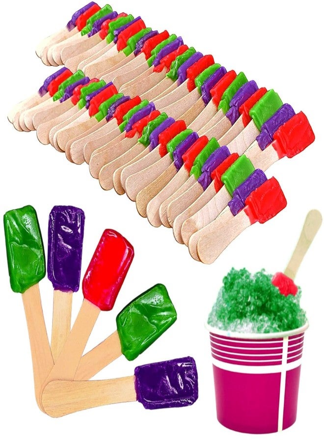 Perfect Stix Snow Cone Candy Spoons, Assorted Flavors, Party Pack of 51 Count, for Children, Snow Cones and Parties - Image 1