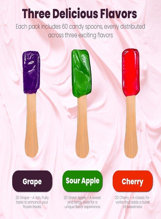 Perfect Stix Snow Cone Candy Spoons, Assorted Flavors, Party Pack of 51 Count, for Children, Snow Cones and Parties - Image 4