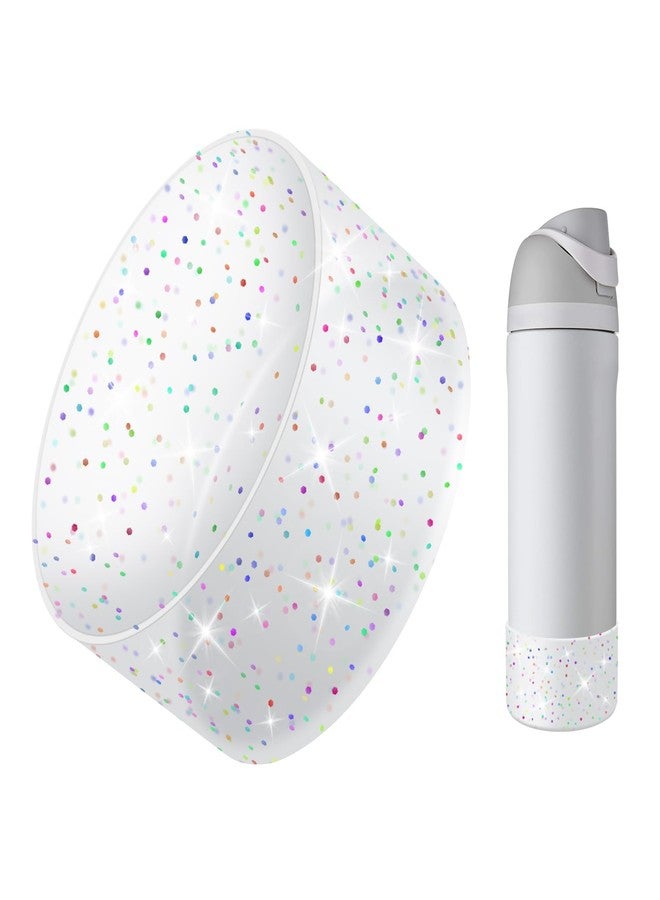 BKBY Protective Glitter Silicone Boot Compatible with Owala 24oz 32oz 40oz, Bling Cup Sleeve Bottom Bumper Cover Compatible with Owala FreeSip, Twist, or Flip Stainless Steel Water Bottles - Image 1