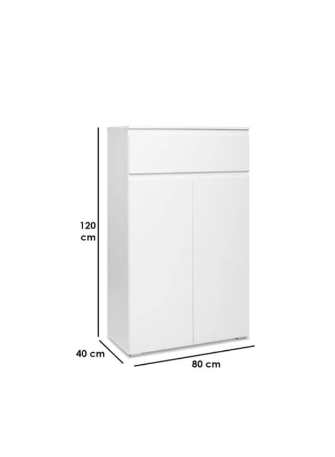 Domani wood shoe cabinet white - Image 2