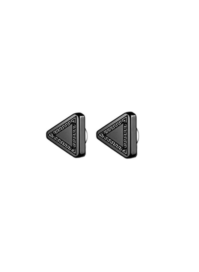 Ear Clip Without Ear Holes Men's Fashionable Personalized Men's Ear Studs Single Punch-free Black Earrings Hoop Earrings 