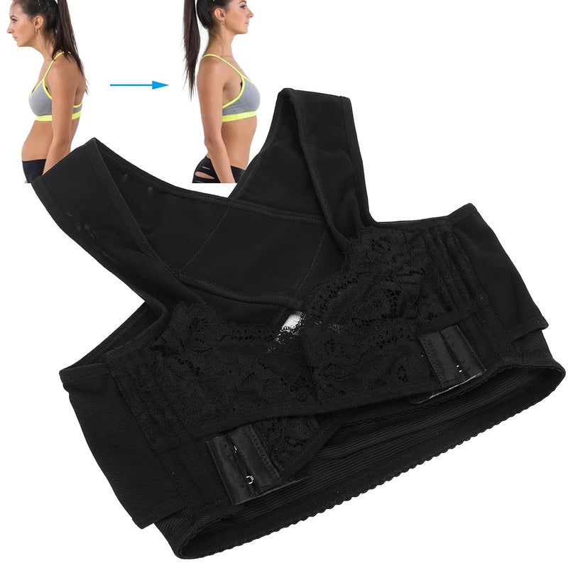 klarako Chest Brace, Sitting Posture Corrector Breast Support Posture Correction Belt Hunchback Correction Belt Shapewear Vest for Men and Women(L) - Image 5