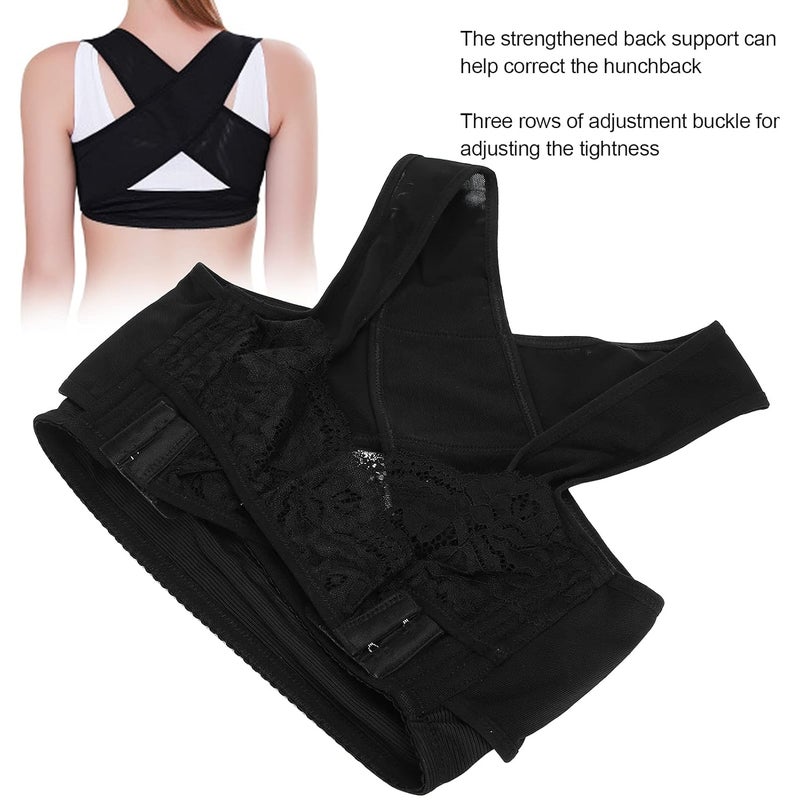 klarako Chest Brace, Sitting Posture Corrector Breast Support Posture Correction Belt Hunchback Correction Belt Shapewear Vest for Men and Women(L) - Image 4