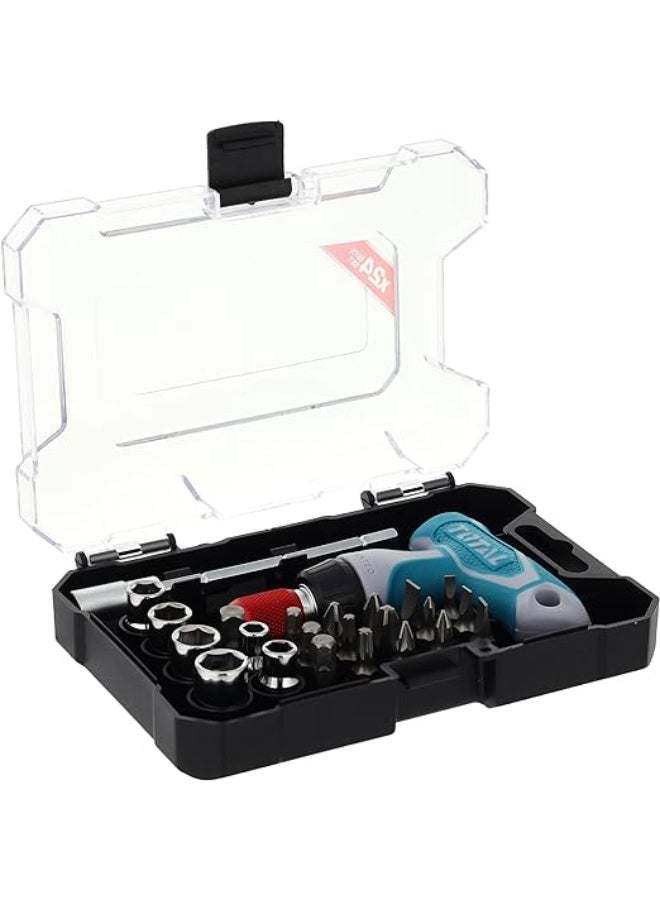 Total T-Handle Wrench Screwdriver Set 18PCS – Multi-Bit Precision Tool Kit with Ergonomic Handles for Mechanical, Electrical & DIY Applications - Image 1