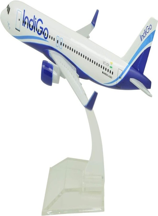 WELLINGSTON Diecast Indigo A320 Aircraft Model - 16 Cm Scale, Highly Detailed Display Decor for Collectors - | Indigo | - New - Image 1