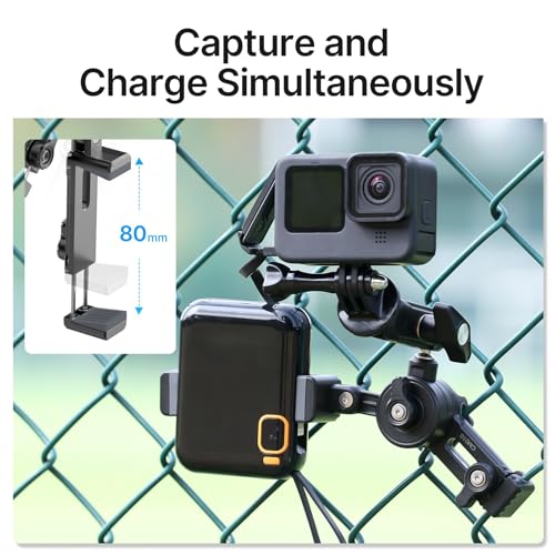 jusmo CM010 Cell Phone Fence Mount Game Changer Mounting Kit for GoPro, iPhone, AKASO, DJI Osmo Action, Insta360, Mevo Start for Recording Baseball Softball Tennis Gamechanger Streaming Kit - Image 5