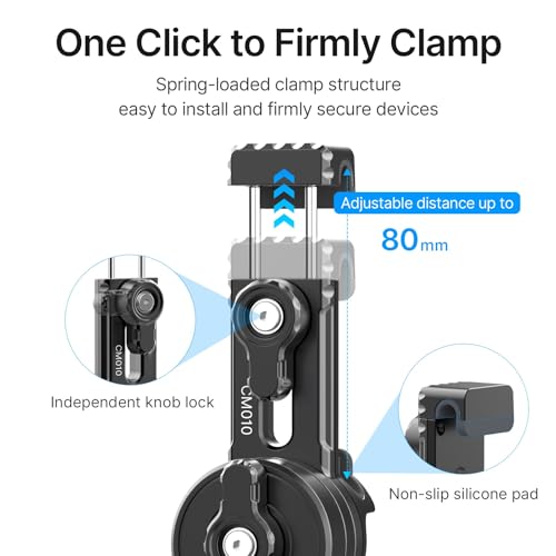 jusmo CM010 Cell Phone Fence Mount Game Changer Mounting Kit for GoPro, iPhone, AKASO, DJI Osmo Action, Insta360, Mevo Start for Recording Baseball Softball Tennis Gamechanger Streaming Kit - Image 3