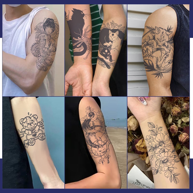 Herbal Tattoo Sticker Diablo Flower Arm Juice Female Male Semi-permanent Color-developing No Reflective Wash No Waterproof and Long-lasting - Image 5
