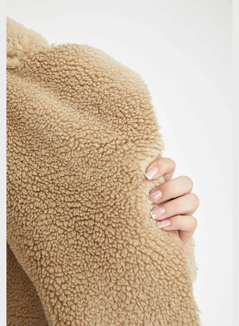 DeFacto Fur Detail Coat