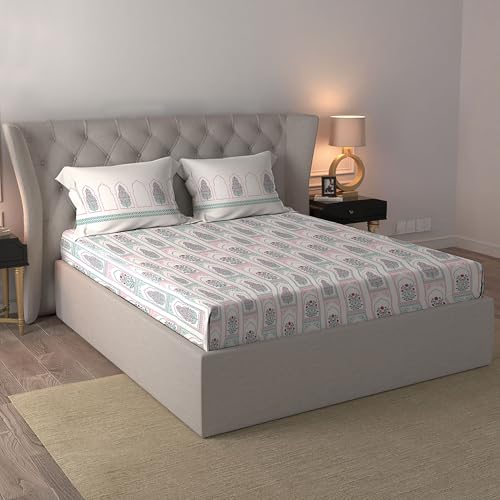 MYTRIDENT Celebration Bedsheet Gifting Collection Double Size - Mehira Pink - Image 2