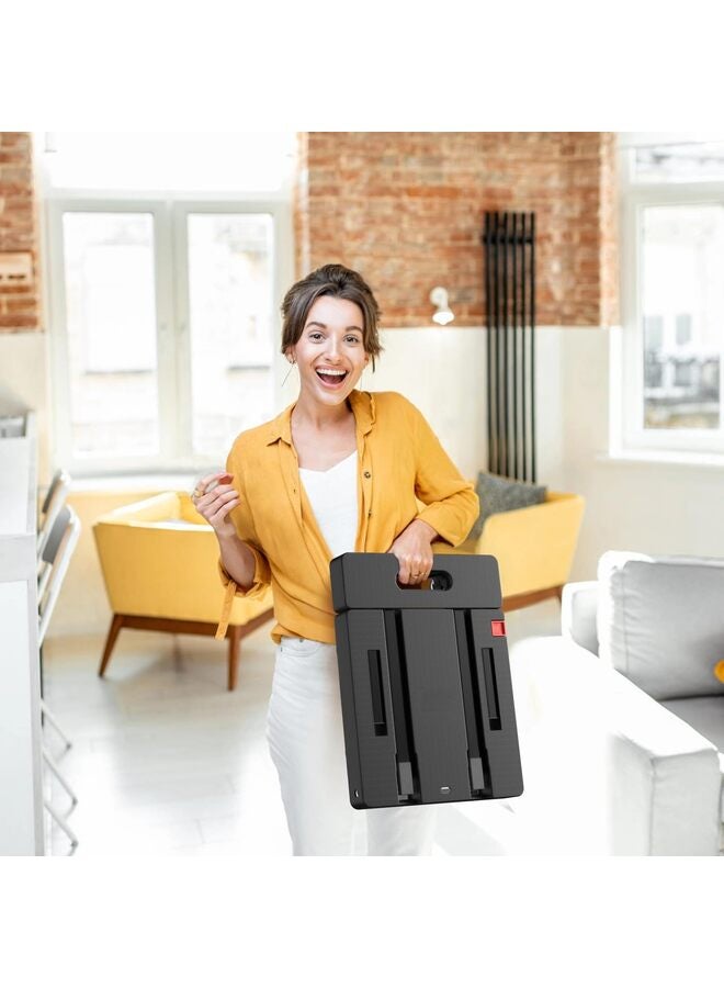 Folding Hand Truck, 485 LB Heavy Duty Luggage Cart, Utility Dolly Platform Cart with 6 Wheels for Luggage, Travel, Moving, Shopping, Office Use, Black  - Image 5