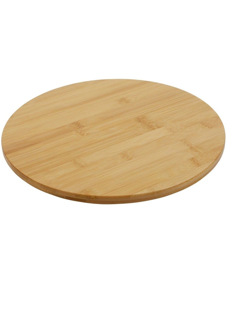Wooden Turntable Wood Solid Round Designer Rotating 35cm - Image 1