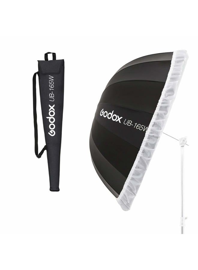 Godox Godox UB-165W 65in 165cm Parabolic Inner White Reflec Umbrella Studio Light Umbrella with Diffuser Cover Cloth(UB-165W) - Image 1