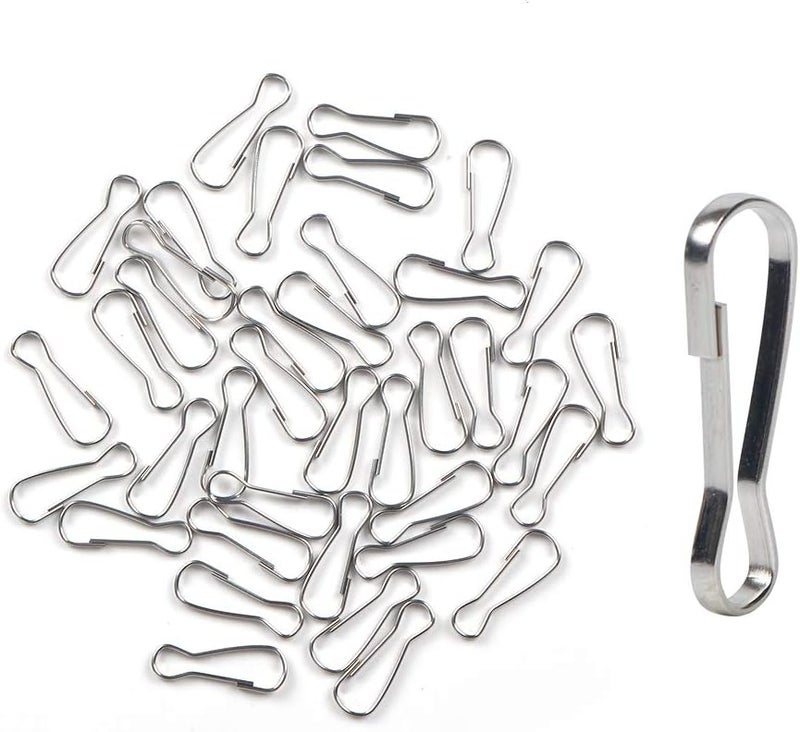 Newflager 100 Pack 304 Stainless Steel Metal Spring Hooks, Rust-Proof Lanyard Snap Clip Hooks, Ideal for Key Chain, ID Card, DIY - 1 Inch（25mm） - Image 1
