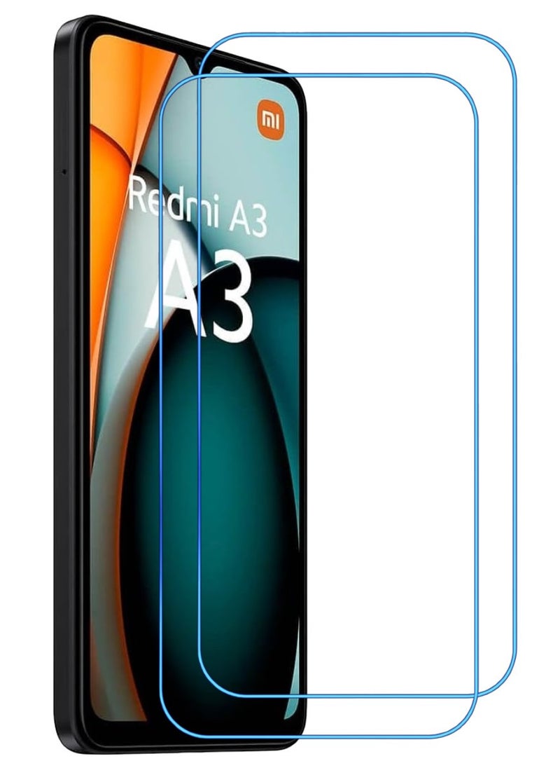 ACLIX 2 Pieces Antistatic ESD Dustproof Premium Quality High Definition Clear Tempered Glass Screen Protector Designed For Xiaomi Redmi A3 - Image 1