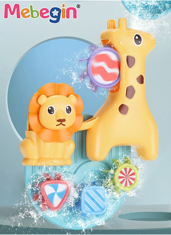 MEBEGIN Baby Bathtub Toy with Unique Design, Baby Bath Splash Toy with 3 Strong Suction Cups, Fun Waterfall Shower Toys, Great Early Educational Toy, Made of Skin Friendly ABS Material, Smooth Edge, 18*26cm  - Image 1