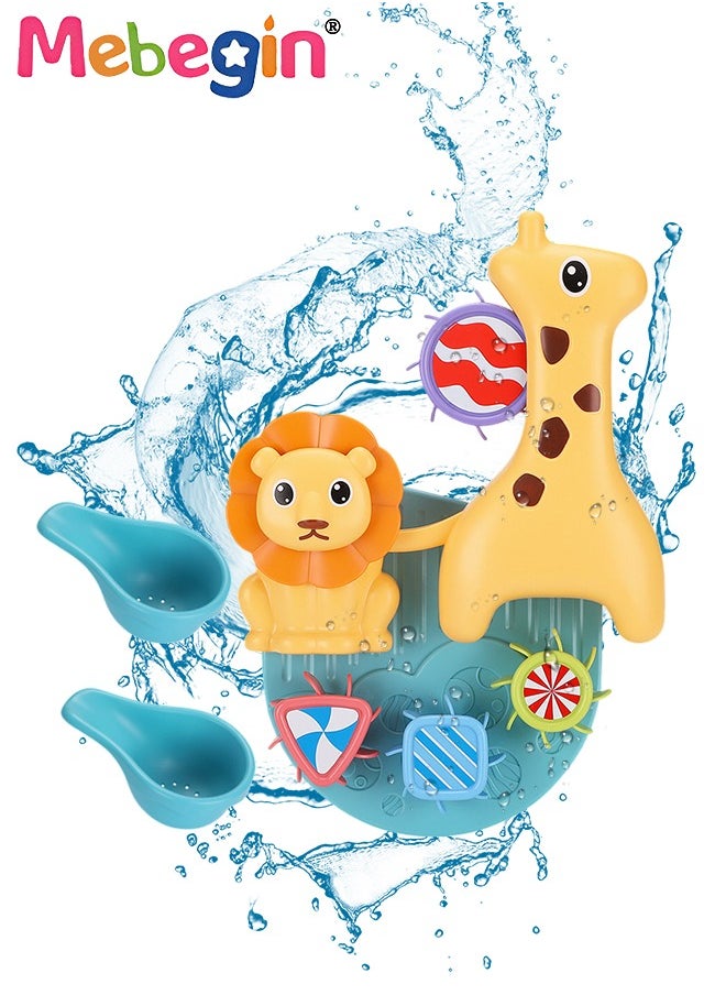 MEBEGIN Baby Bathtub Toy with Unique Design, Baby Bath Splash Toy with 3 Strong Suction Cups, Fun Waterfall Shower Toys, Great Early Educational Toy, Made of Skin Friendly ABS Material, Smooth Edge, 18*26cm  - Image 3