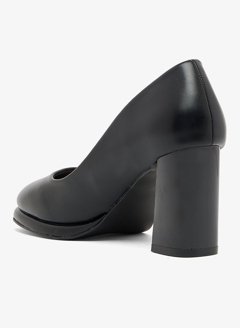 Anne Michelle High Block Heeled Pump - Image 3