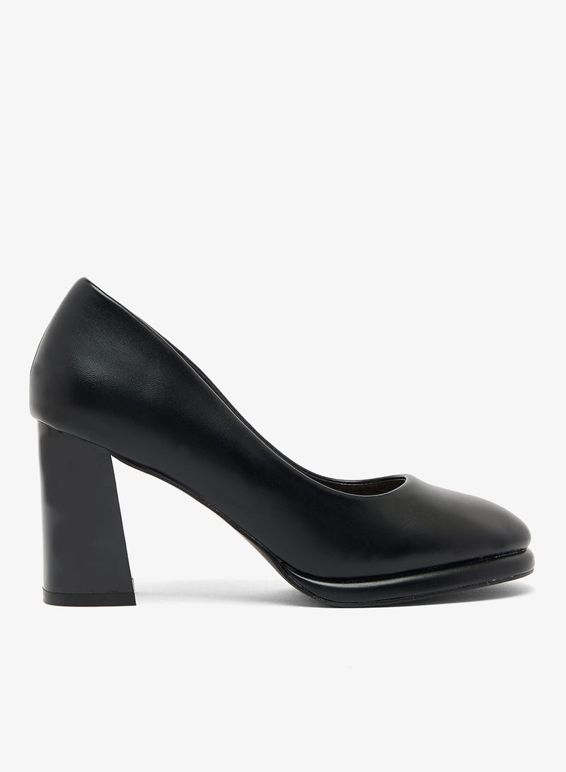 Anne Michelle High Block Heeled Pump - Image 1