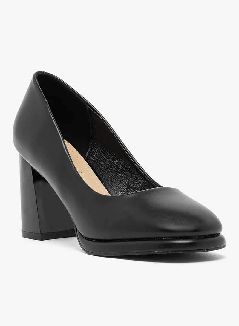 Anne Michelle High Block Heeled Pump