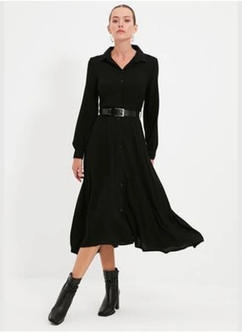 trendyol Black Dress With A Belt